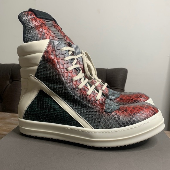 RICK OWENS PYTHON SNEAKER - Picture 1 of 6